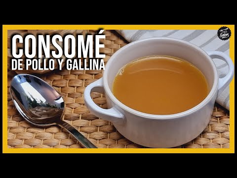 Consomé de pollo y gallina 🍗 Receta fácil de sopa para Navidad