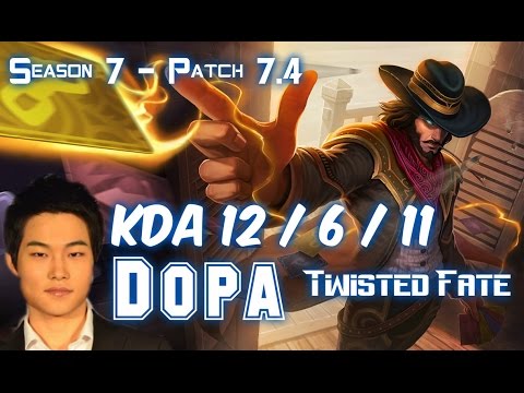 Dopa TWISTED FATE vs KATARINA Mid - Patch 7.4 KR Ranked