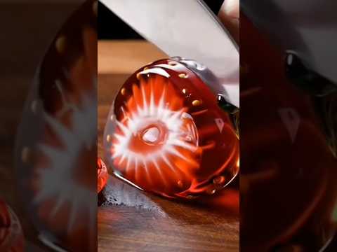 ASMR Cutting Glass 🍓 fruit video with relaxing sound #asmr #shorts #viral