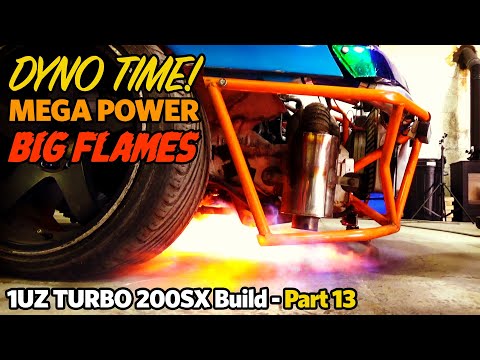 DYNO time for BIG POWER on STANDARD engine | 1UZ Turbo 200SX Build - Part 13 | CraigDoesDrift //Ep50