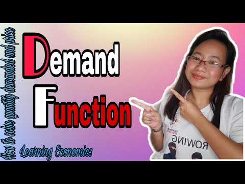 Demand Function | How to solve for Quantity Demanded and Price | Economics 9 Lesson | Miss EN