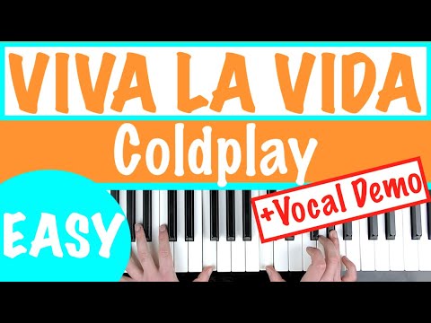 How to play VIVA LA VIDA - Coldplay Slow Easy Piano Tutorial Video