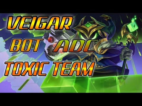 HOW TO BOT ADC VEIGAR WITH TOXIC TEAM - League of Legends