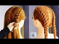 Cute Two Braids Hairstyle For School