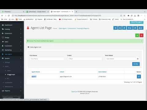 How to create sales person in opencart and provide them access to dashboard?
