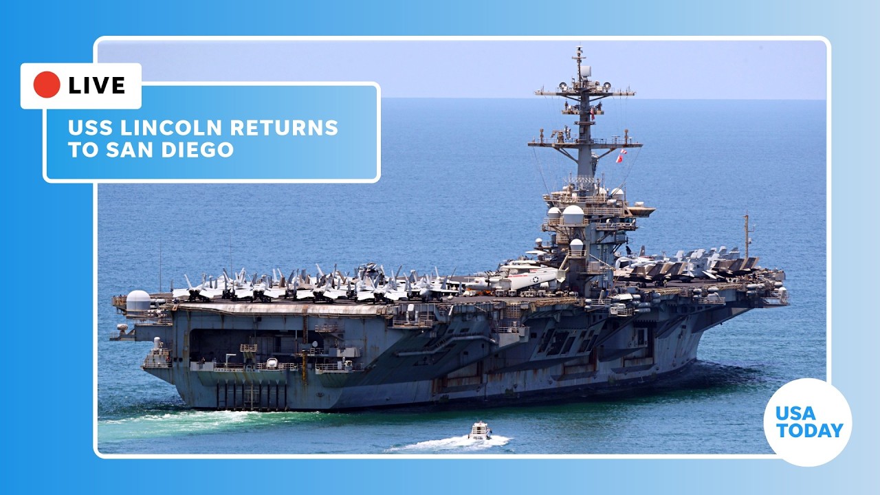 Live: USS Abraham Lincoln aircraft carrier returns to San Diego after 321-day deployment