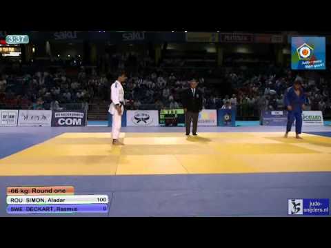 Judo 2013 European Championships U18 Tallinn: Simon (ROU) - Deckart (SWE) [-66kg]