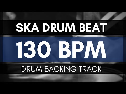 Ska drum beat backing track | Drum Metronome | 130 BPM