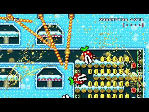 ☆☰ Night Speedrun ! #22 [50sec] ☆☰ by ちはやファン ♪^∀^ 🍄 Super Mario Maker 2 ✹Switch✹ #atl