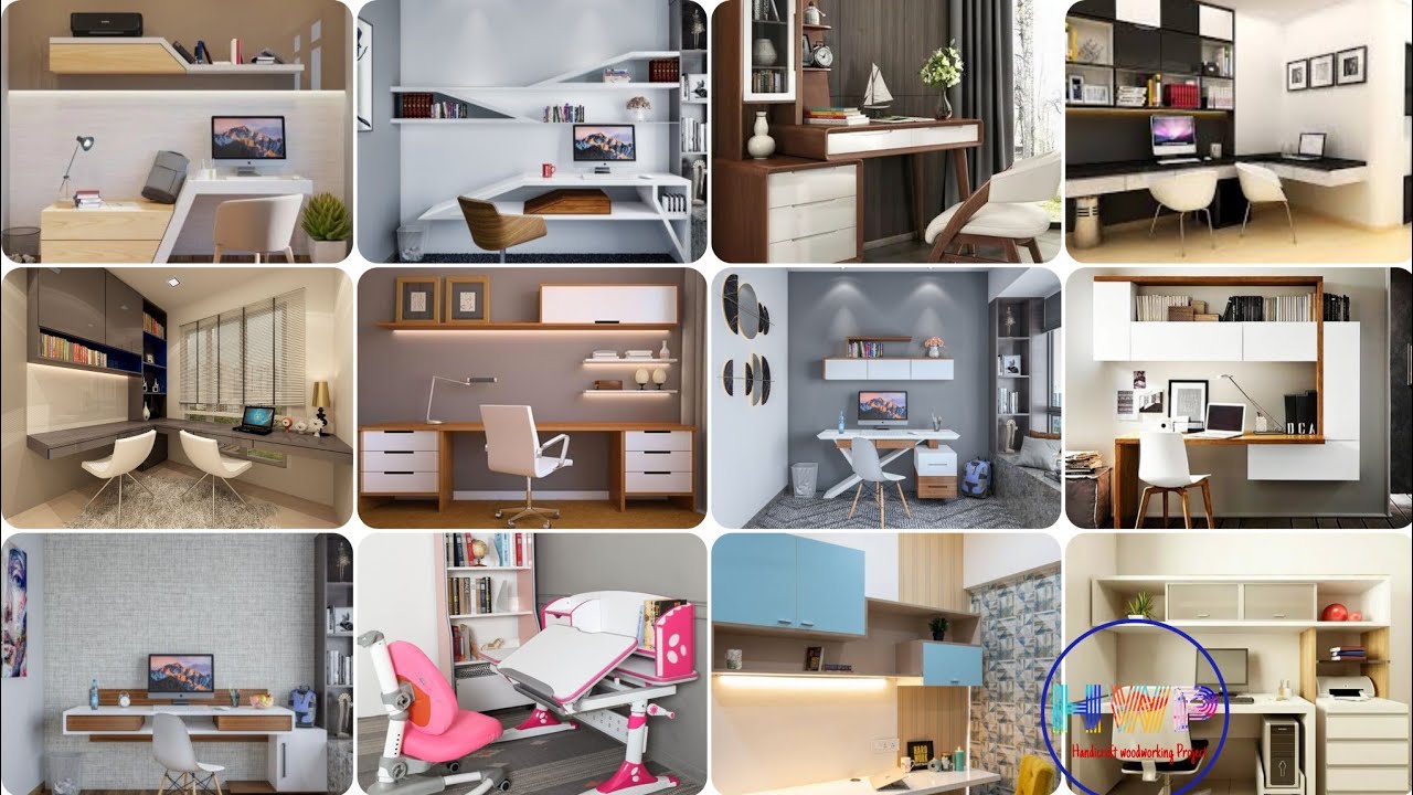 Wall Mounted Study Table Design || Modular Study Table Ideas with Wall Shelves #diy #ideas