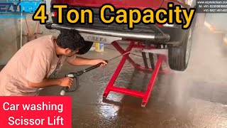 Car Washing Scissor Lift || Weight Lifting Capacity- 4 Ton || Max. height - 5 feet || EZYTEK CLEAN |