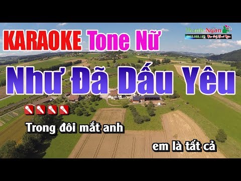 Như Đã Dấu Yêu Karaoke | Tone Nữ - Nhạc Sống Thanh Ngân