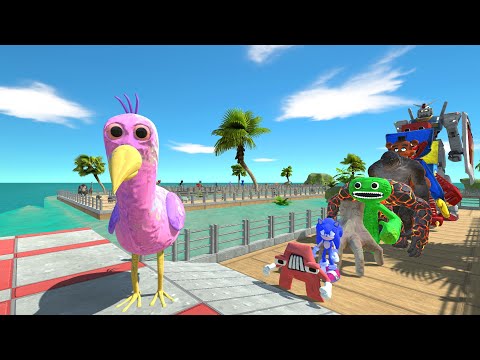 Opila Bird vs Gundam RX-78 OASIS DEATH RUN - Animal Revolt Battle Simulator