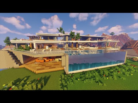 Minecraft: Big Modern House / Modern Mansion and Map Download