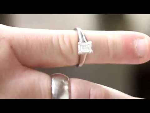 GIA Emerald cut Diamond 1.01 Solitaire
