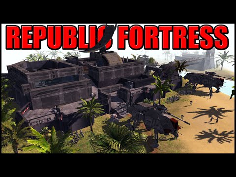 Clone Army MICRO FORTRESS Under Siege - Men of War: Star Wars Mod Battle Simulator