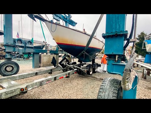 How to move a 28ft sailboat to your workshop