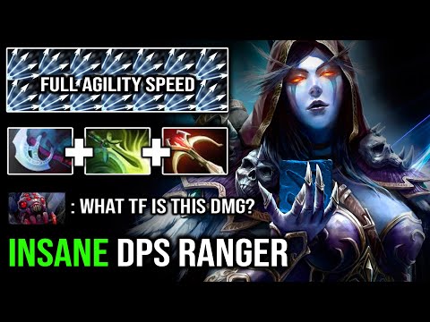 Full Agility Drow Insane DPS Multishots with Butterfly Daedalus Vs Aghanim Void 100% Imba DotA 2