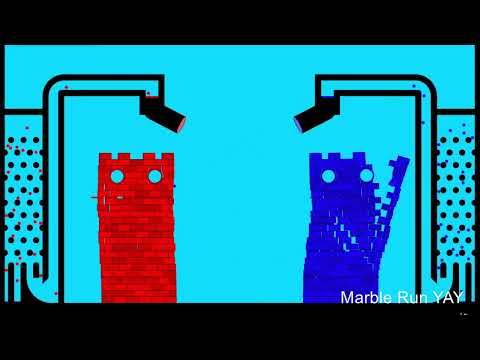 Castle Destruction   Algodoo Marble Race , Marble Race Elimination #6
