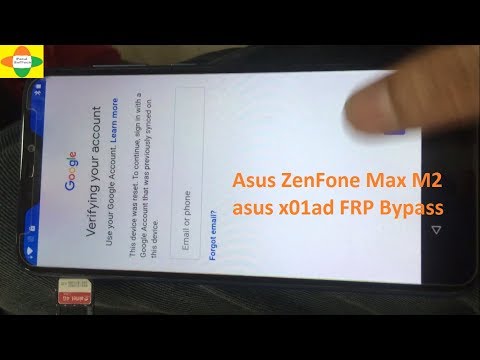 Asus X01AD Asus ZenFone Max M2 Frp Unlock Bypass