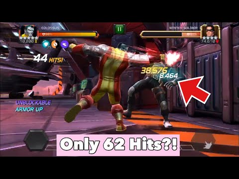 62 Hit ROL Winter-Soldier kill with Colossus! Marvel Contest Of Champions