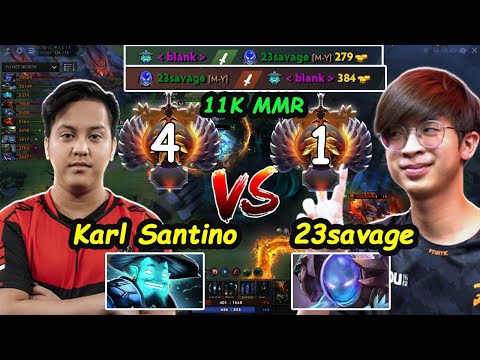 VG 23savage [Arc Warden] TOP1 vs T1.Karl Santino [Storm Spirit] 11K MMR MATCH UP Ranked Dota 2 7.27
