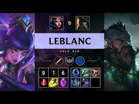 LeBlanc Mid vs Gangplank: Unstoppable - EUW Challenger Patch 14.24
