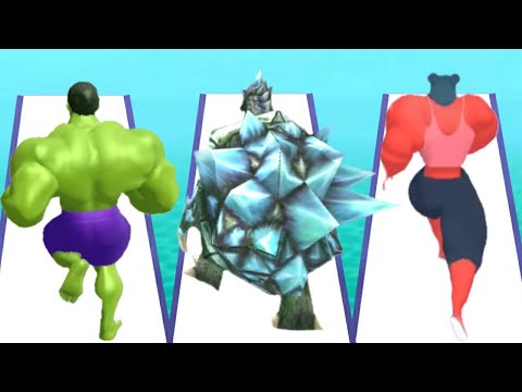 MUSCLE RUSH vs KAIJU RUN vs WEIGHT RUNNER 3D - Triple Game