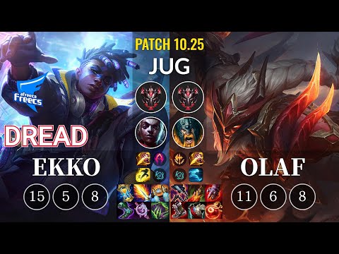 AF Dread Ekko vs Olaf Jungle - KR Patch 10.25