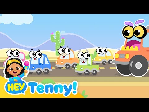 🚘Learn Vehicles with Tenny | Baby Car, Police Car Song + more | Nursery Rhymes | Hey Tenny!