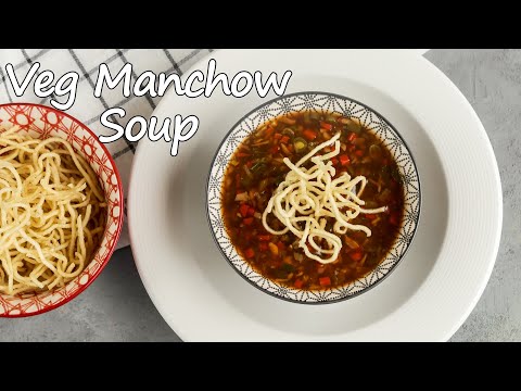 Veg Manchow Soup / Veg Manchow Soup Without Onion Garlic / Easy and Healthy Indo-Chinese Soup