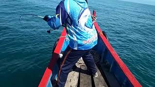 preview picture of video 'mancing mania JORAN PATAH GT 13,8kg di laut Kuala Raja Bireuen Om Arrie Azhari #bravoABC'