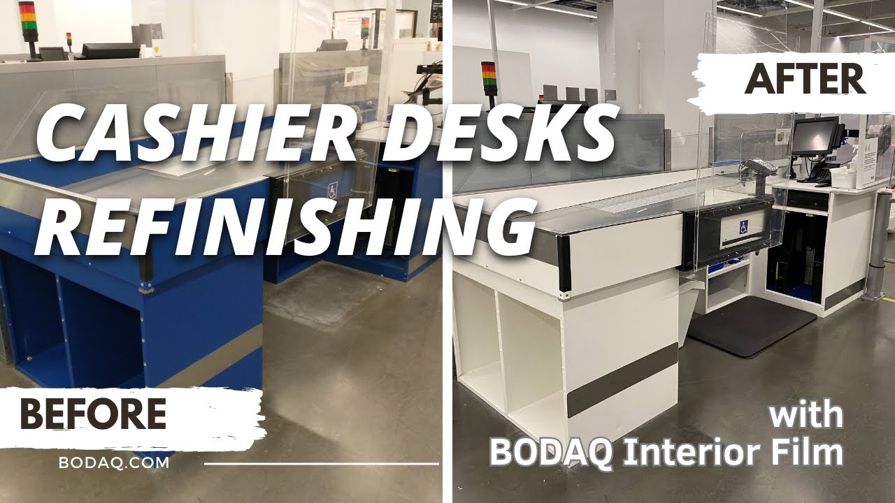 Furniture Store Cashier Desks Refinishing | Bodaq Interior Film