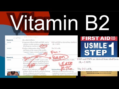 Vitamin B2 (Riboflavin) FAD & FMN in Hindi/Urdu by first aid for USMLE step 1