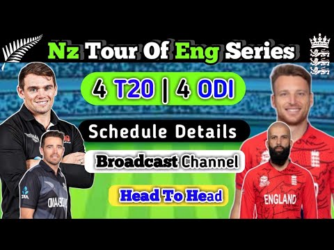 New Zealand Tour of England 2023 | 4 odi 4 T20 Matches Schedule | Nz vs Eng 2023 Schedule Date Time