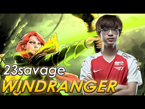 SAFELANE WINDRANGER! 23SAVAGE WINDRANGER FULL GAMEPLAY DOTA 2 PRO GAMEPLAY HIGHLIGHTS
