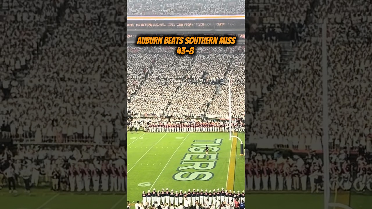 Auburn beats Southern Miss 43-8… before & after.
