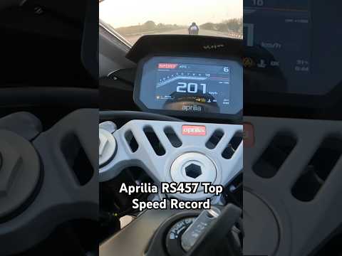 Aprilia RS457 Top Speed Record 201 km/hr 🚀