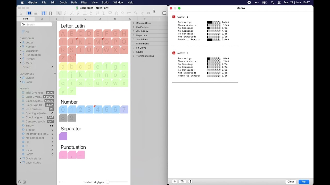 Script Presentation – Font Dashboard - Scripting - Glyphs Forum