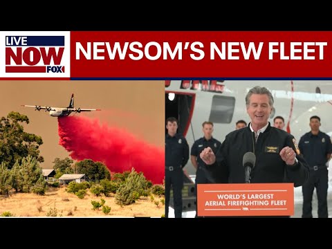 Video | Newsom touts "world's largest" air firefighting fleet