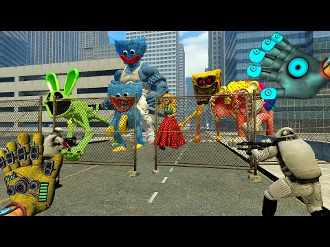 I Play As HUGGY WUGGY GOLDEN FROM POPPY PLAYTIME 2,3,4! To protect this city | Garry's Mod!