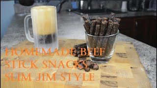 Homemade Meat Snack Slim Jim style, Ground Meat Beef Jerky Super Easy without Casings