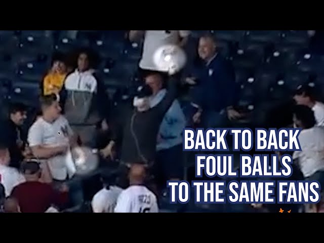 Back to back foul balls to the same fans, a breakdown