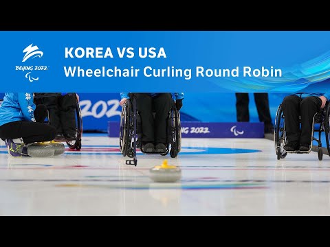 Korea vs USA | Wheelchair Curling Round Robin | Day 6 | Beijing 2022 Paralympic Winter Games