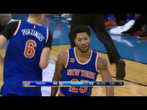 Derrick Rose vs Oklahoma City Thunder 15.02.2017 (25Pts)