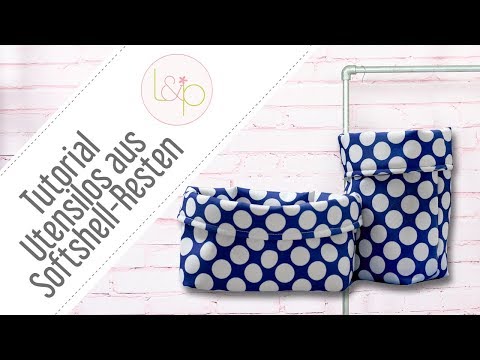 Tutorial Nähanleitung für ein Utensilo - kleine Taschen aus Softshellresten nähen
