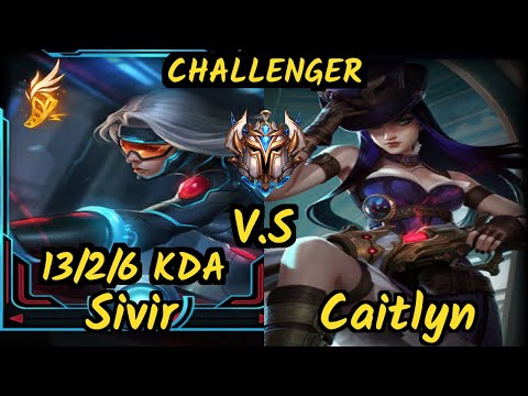 SPY Kobbe (SIVIR) vs CAITLYN - 13/2/6 KDA BOTTOM ADC CHALLENGER GAMEPLAY - EUW