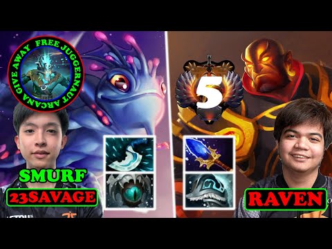 EPIC SEA BATTLE T1.23SAVAGE SMURF VS FNATIC.RAVEN PUCK VS EMBER GAME OF SKILLS | DOTA2ORBS