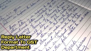 Reply Letter Format To GST Department || Letter Writing || Formal Letter