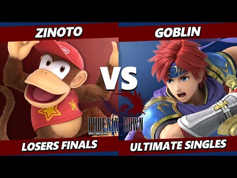 Phoenix Down Losers Finals - Zinoto (Diddy Kong) Vs. Goblin (Roy) Smash Ultimate - SSBU